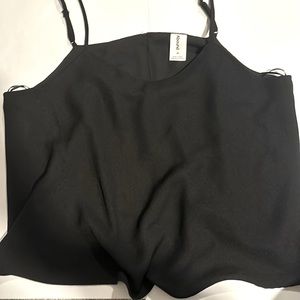 flowing black tank top